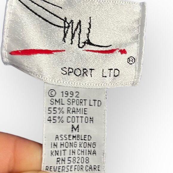 Vintage SML Sport LTD Tunic Sweater Women's Medium Purple Sequin Beaded Glam 80s - Picture 12 of 12